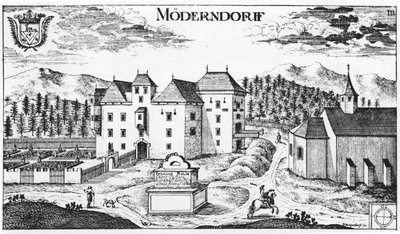 Castle Möderndorf in Maria Saal by Johann Weikhard von Valvasor